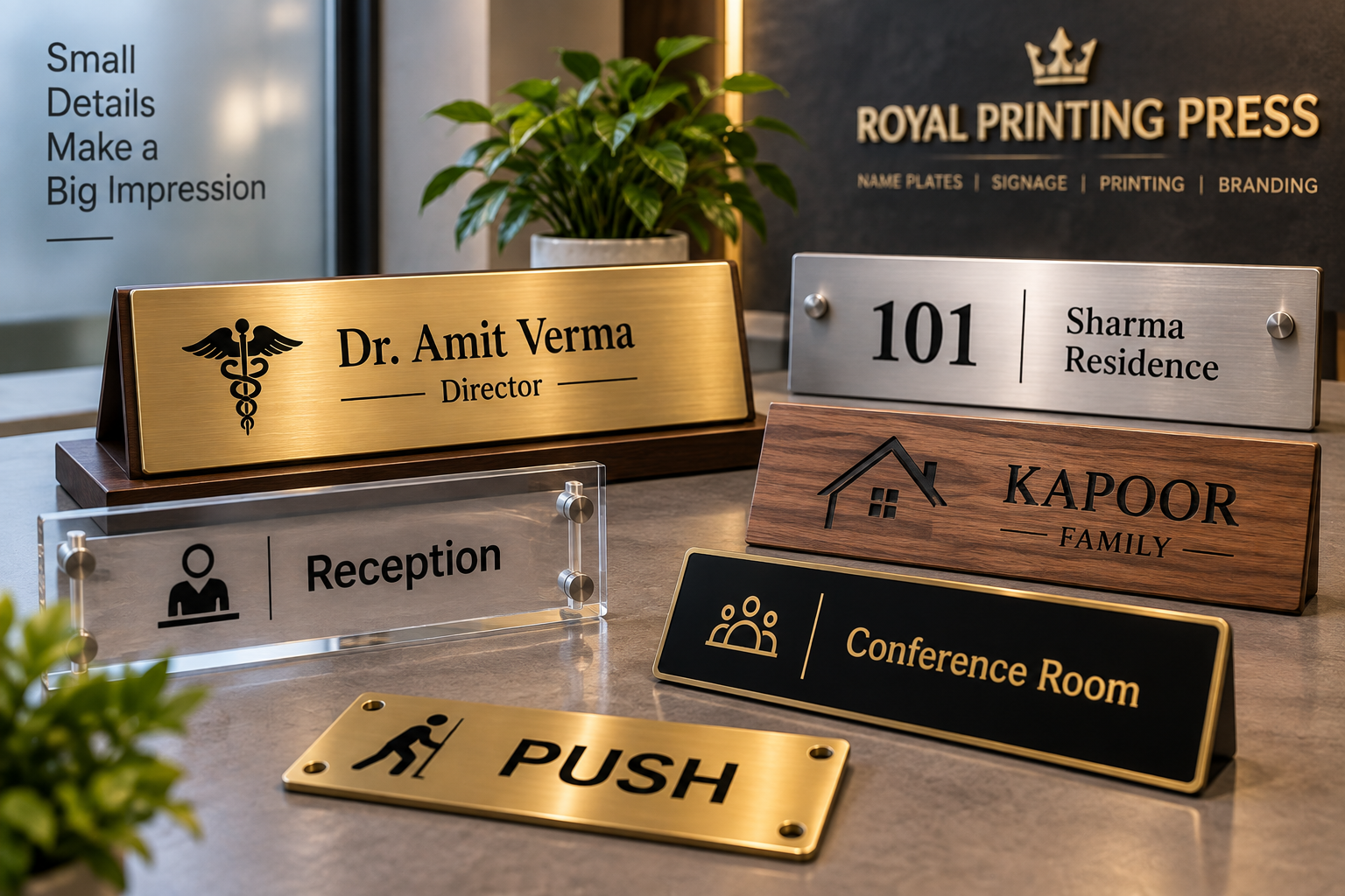 Custom name plate project in Gurgaon